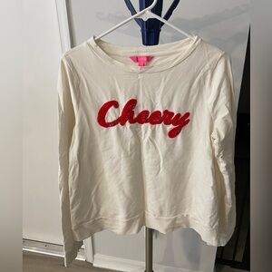 Lilly Pulitzer Red “Cheery” Sweatshirt Size M